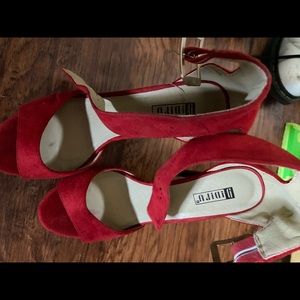 Red Strap Heels